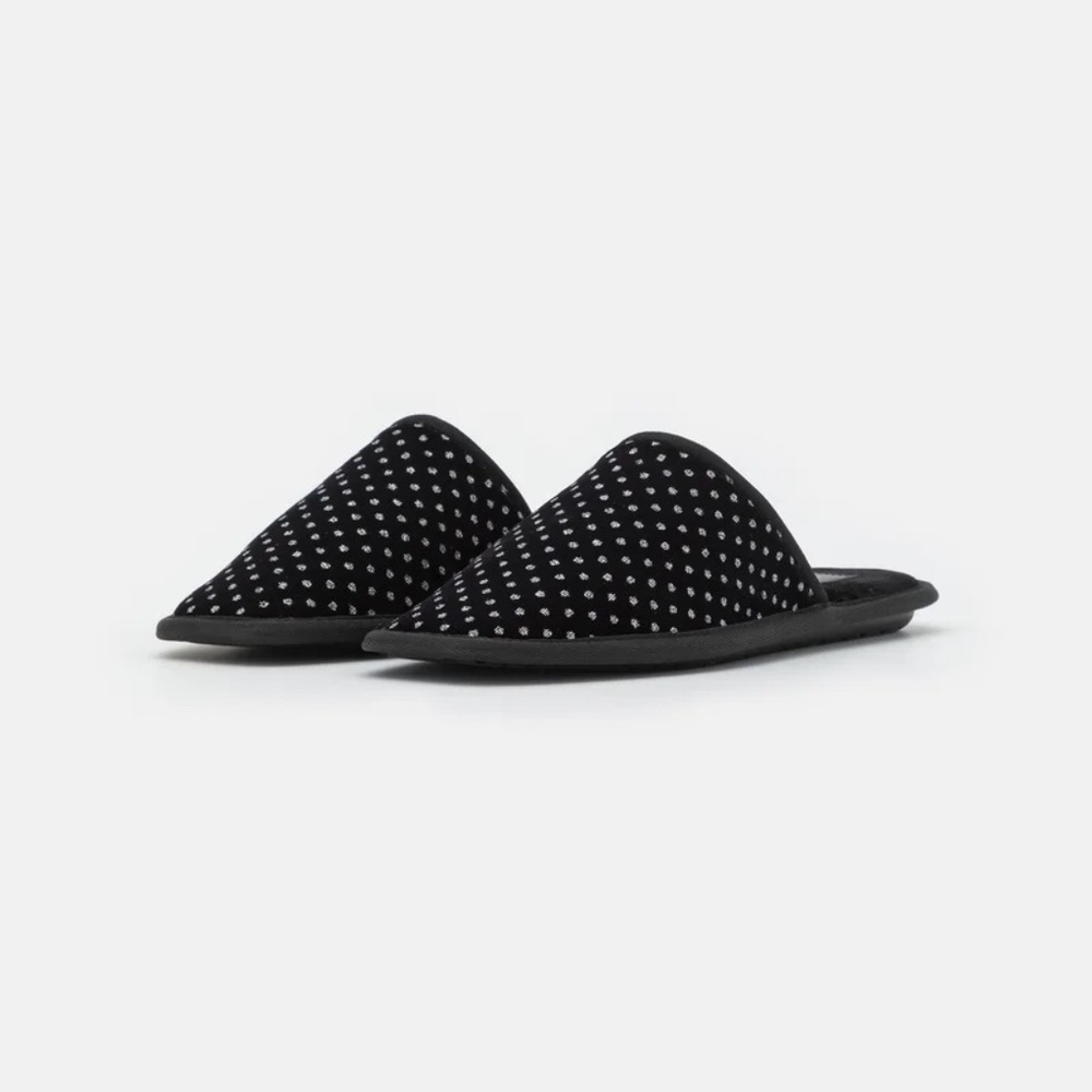 NEW kate spade new york dove velvet slipper slip on shoes in Black Glitter NIB - Picture 2 of 7
